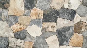 Irregular Shaped Stone Wall Texture Background photo