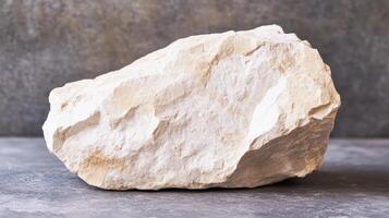 A large off white sedimentary rock sample photo
