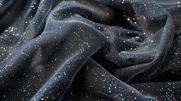 Dark Fabric with Glittering Embellishments photo