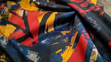 Abstract Art Fabric Draped Colorful Design photo