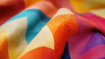 Colorful Fabric Abstract Geometric Pattern Texture photo