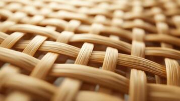 Woven Texture of Light Brown Intertwined Strips photo