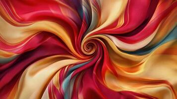 Swirling Abstract Fabric Design in Warm Hues photo
