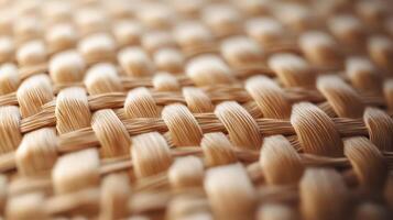 Close Up Woven Beige Textile Fabric Texture photo
