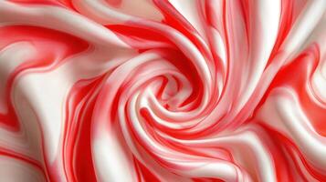 Swirling Red And White Silk Fabric Texture photo
