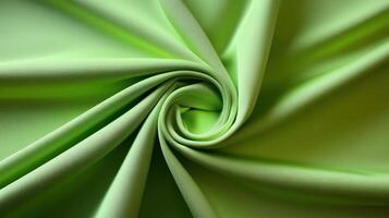 Swirling Green Fabric Abstract Textile Design photo