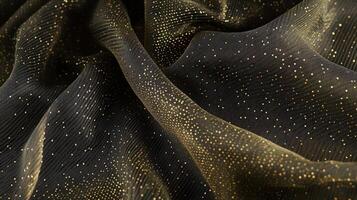 Black Fabric with Gold Glitter Detailing photo