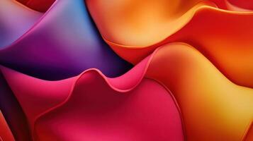 Abstract Colorful Waves Flowing Design photo