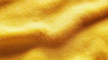 Golden Yellow Fluffy Fabric Texture Background photo