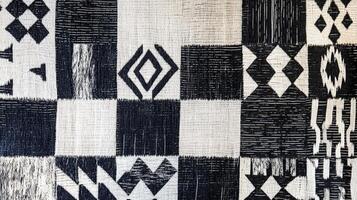 Abstract Black And White Textile Pattern Design photo