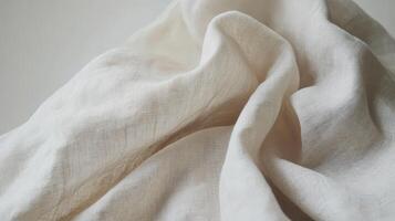 Draped Cream Colored Fabric Shows Texture photo