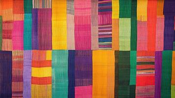 Colorful Textile Patchwork Abstract Art Design photo