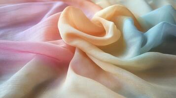 Pastel Rainbow Fabric Draped Softly Elegant photo