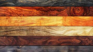 Horizontal Strips Of Varied Wood Grain Textures photo