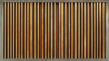 Vertical Wooden Slats Architectural Design Detail photo