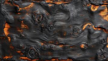 Charred Wood Grain Abstract Texture Pattern photo