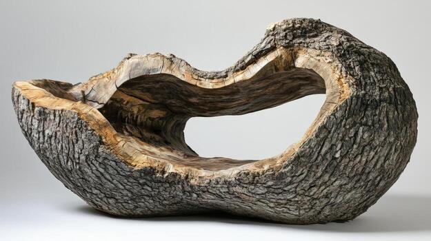 Hollowed Tree Trunk Abstract Sculpture photo