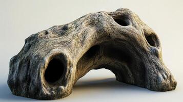 Eroded Rock Formation With Multiple Cavities photo