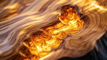 Illuminated Wood Grain With Carved Channels photo