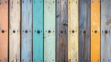 Colorful painted wood panel background photo