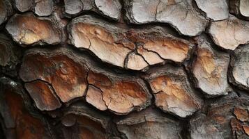 Detailed Texture of Tree Bark Showing Deep Cracks and Ridges photo