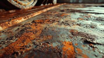 Heavily rusted metal surface texture detail photo