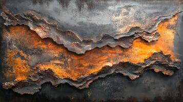 Abstract Orange and Gray Rock Formation Art photo