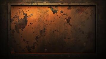Rusted Metal Texture Background Framed Design photo