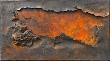 Abstract Rust Textured Art Panel Showing Erosion photo