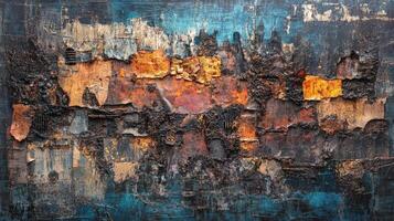 Abstract Textured Art Depicting Decay And Rust photo