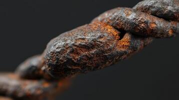 Closeup of a Rusty and Weathered Metal Chain photo