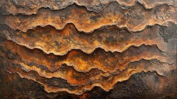 Abstract Wavy Texture in Brown and Orange Hues photo