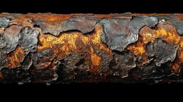 Severely Corroded Metal Pipe Surface Texture photo