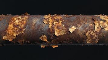 Heavily Rusted Metal Pipe Showing Extensive Corrosion photo