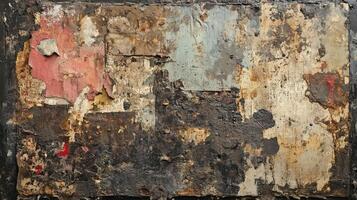 Abstract Weathered Metal Surface With Peeling Paint photo