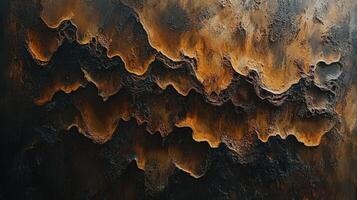 Abstract Brown And Black Textured Landscape Painting photo