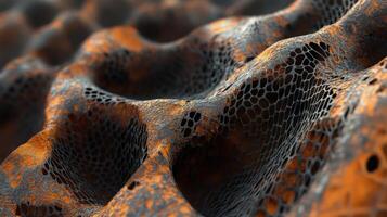 Abstract Orange and Black Textured Surface photo