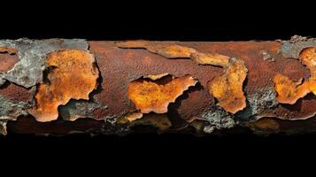 Rusted Metal Pipe Showing Extensive Corrosion And Decay photo