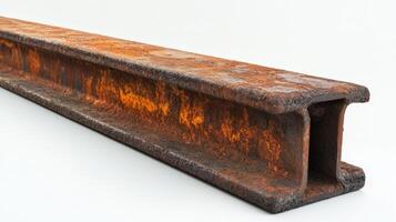 Rusted Metal I Beam Industrial Construction Material photo