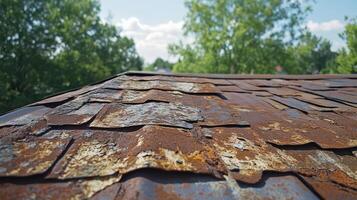 Rusted Metal Roof Showing Significant Deterioration photo