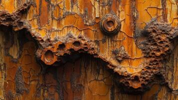 Abstract Rusty Metal Texture With Eroded Surface photo
