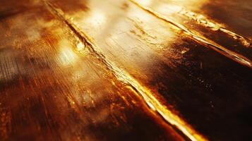 Golden textured surface with prominent lines photo