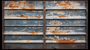 Rusted Metal Panel Showing Extensive Corrosion Damage photo