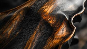 Dark Wood Grain Abstract Art Piece photo