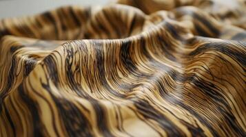 Wavy Patterned Wood Showing Unique Grain photo