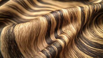 Brown and Black Striped Fabric Draped Softly photo