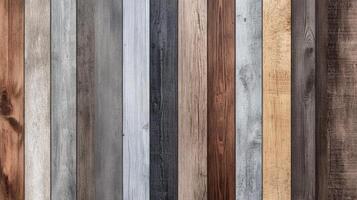 Varied Wood Planks Displaying Diverse Colors and Textures photo