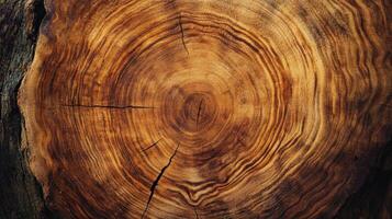Detailed Cross Section Of A Trees Rings Showing Age And Growth photo
