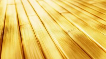Golden Bamboo Surface Diagonal Pattern Texture photo