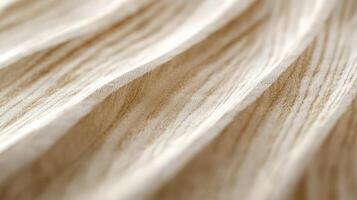 Light Beige Textured Fabric Shows Soft Waves photo